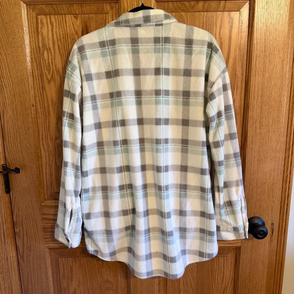 Maurices Soft Plaid Shirt in Blue and Cream - Picture 3 of 3